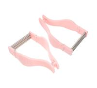 TOGEVAL Lot de 2 Épilateurs Faciaux Manuels pour Femmes Outil d'Épilation Portable au Fil Épilateur Facial Doux et Léger pour Visage et Lèvres Design Compact Rose Adapté à Tous Types