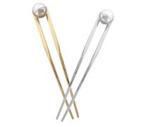 TOGEVAL Lot de 2 Épingles à Cheveux en Métal Longues, Grand Format, Accessoires pour Coiffure Chignon Vintage, pour Filles et Femmes, Usage Fête et Quotidien