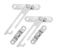 TOGEVAL Lot de 2 Limiteurs d'Ouverture de Fenêtre à Battants en Acier Inoxydable Verrous de Sécurité Réglables Gauche et Droite Protection Le Vent pour Fenêtres Coulissantes et