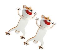 TOGEVAL Lot de 2 Marque-pages 3d Chien Shiba Inu de Chien Cartoon, Clips Légers pour Livres de Toutes Tailles, Accessoires Scolaires Originaux et Jolis pour Garçon et Filles,