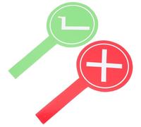 TOGEVAL Lot de 2 Palettes de Réponse Portables Rouge et Verte Accessoire de Classe Léger et Réutilisable pour Enseignants Jury Portable et Tableau de Jugement pour Jeux Scolaires et