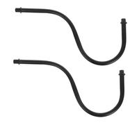 TOGEVAL Lot De 2 Pièces De Rechange Pour Lampadaire Tige Filetée Support De Lampe Tige De Lampe De Table Tube Incurvé Pour Bras Pivotant Métal Noir