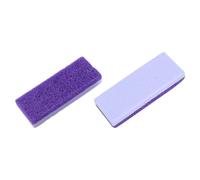 TOGEVAL Lot de 2 Pierres Ponces Double Face Violettes pour Pieds, Exfoliant Éliminateur de Callosités et Peaux Mortes, Accessoire Pédicure Portable, Soin Naturel des Pieds, 2 Pcs