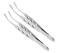 TOGEVAL Lot de 2 Pinces de Massage pour Glandes de Meibomius en Acier Inoxydable Embouts Arrondis Extracteur Précis pour Paupières Sensibles Outil de Soin Oculaire Professionnel et