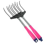 TOGEVAL Lot de 2 Râteaux à Cinq Dents pour Ameublir la Terre et Récolte de Fruits de Mer, Outil Multifonction Portable en Acier pour Jardinage, Bord de Mer et Creusage, Couleur Aléatoire