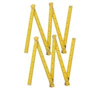 TOGEVAL Lot de 2 Règles en Bois Pliables 1 Mètre à Double Échelle Métrique et Impériale Pliage Compact 5 Sections Bois de Bouleau Jaune Clair Outil de Mesure Précis pour Menuiserie et