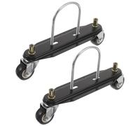 TOGEVAL Lot de 2 Roulettes de Rechange Universelles pour Radiateur Électrique à Bain D'huile, Support à Rouleau Rotatif 4 Roues Noires en Caoutchouc, Kit de Remplacement pour Chauffage