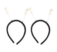 TOGEVAL Lot de 2 Serrage-têtes Lumineux Extraterrestres Phosphorescents à Antennes - Accessoires de Fête Halloween Unisexes Taille - Bandeaux Amusants Thème Espace pour Cosplay et