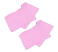 TOGEVAL Lot de 2 Serviettes de Table de Massage avec Ouverture Visage Tissu Doux et Lavable Housse Esthétique Rose 80 X 50 CM pour Spa Salon de Beauté et Soins du Visage