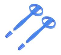 TOGEVAL Lot de 2 Stylos à Bille Anti-ingestion Flexibles en Caoutchouc Bleu, Outils D'écriture de Sécurité Portables pour Prisons, Écoles et Interrogatoires, Stylo à Signature
