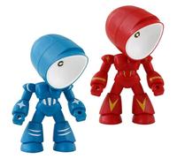 TOGEVAL Lot de 2 Veilleuses Robot LED Tactiles pour Chambre D’Garçon et Filles Petites Lampes de Nuit Rotatives Bleu et Rouge Déco Bureau Compacte et Ajustable pour Étude et Chambre à
