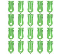 TOGEVAL Lot de 20 Clips Verts pour Cages à Oiseaux Supports pour Fruits et Légumes Perchoirs Adaptatifs Antidérapants Accessoires Pratiques pour Perruches et Perroquets Nettoyage