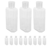 TOGEVAL Lot de 20 Flacons de Voyage Transparents 100 Ml Flacons Rechargeables Étanches avec Bouchons à Clapet Anti-Fuite Distributeurs Portables pour Lotion Mains Shampoing et