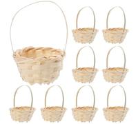 TOGEVAL Lot de 20 Mini Panier à Fleurs Tissés à la Main en Bambou 3.94x2.76x2.36 Pouces Panier Décoratif pour Mariage et Photo