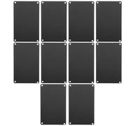 TOGEVAL Lot de 20 Plaques Nominatives Métalliques Vierges Noires 100 X 50 Mm, Aluminium 1 Mm Épaisseur, Rectangulaires à 4 Trous, Résistantes aux Intempéries pour Gravure,