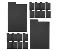 TOGEVAL Lot de 20 Séparateurs en Vinyle Noirs 184X286X0,3Mm Onglets pour Classement et Organisation Efficace des Disques Vinyles, Diviseurs Fins pour Rangement D’Archives et Protection