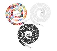 TOGEVAL Lot de 3 Chaînes pour Lunettes en Acrylique Coloré Cordons Légers Unisexe Accessoires pour Maintien Lunettes de Lecture Soleil pour Activités en Extérieur et Usage Quotidien