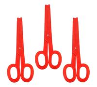 TOGEVAL Lot de 3 Ciseaux Géants de Clown en Plastique Rouge, Accessoires de Costume et Décorations de Scène pour Fêtes D’garçon et Filles, Théâtre et Halloween, Accessoires Décoratifs