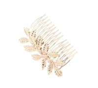 TOGEVAL Lot de 3 Peignes à Cheveux en Alliage Doré Forme Feuille Peigne à Insérer Cheveux Mariage Accessoire Coiffure Femme pour Cérémonie et Fête Spéciale