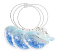 TOGEVAL Lot de 3 Porte-Clés Dauphins Colorés en Alliage Résistant Pendentifs Animaux Marins pour Clés de Voiture et Paquet à Dos Accessoires Plage Kawaii Breloques Légères pour Été et