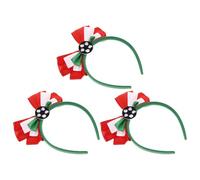 TOGEVAL Lot de 3 Serrage-têtes Bandeaux à Nœud Verts Blancs Rouges en Tissu Léger, Accessoires Cheveux Football Euro pour Supporters Femmes, Bandeaux Festifs pour Événements Sportifs