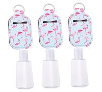 TOGEVAL Lot de 3 set de set de Flacons de Parfum Rechargeables 30 Ml Étui en Néoprène et Fermeture Rabattable, Porte-Clés Portable pour Voyage