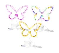 TOGEVAL Lot de 3 Veilleuses LED à Suspendre, Lumière Néon Multicolore, Double Alimentation USB et Piles, Décoration Chambre et Fête, Enseignes Lumineuses Décoratives