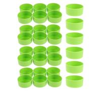 TOGEVAL Lot de 30 Gamelles Vertes Rondes pour Reptiles, Bol d'eau et Nourriture pour Petits Animaux Grimpants, en Plastique Robuste, Anti-Basculement, pour Terrarium et Alimentation