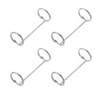 TOGEVAL Lot de 4 Anneaux de Reliure Ouvrables en Métal Argenté 3x25x83 Mm, Compatibles Classeurs à Feuilles Mobiles, pour Scrapbooking Photo, Albums DIY et Organisation Bureau