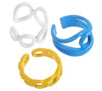 TOGEVAL Lot de 4 Bagues Ouvertes Réglables en Alliage Anneaux de Couleur Gelée pour Femme Style Fruité Assortiment Multicolore Bijoux Empilables pour Usage Quotidien et Occasions