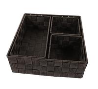 TOGEVAL Lot De 4 Boîtes De Rangement Tissées Pour Articles Divers Petits Cubes Organiseurs De Bureau Organiseurs De Cosmétiques Tri Rouge À Lèvres Stylos