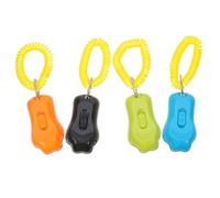 TOGEVAL Lot de 4 Clickers pour Dressage Canin avec Dragonne - Clicker pour Entraînement à L'obéissance Canine, Accessoires pour Animaux, Couleurs Assorties Adaptés à L’éducation