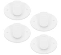 TOGEVAL Lot de 4 Clips Adhésifs pour Rideau Fixation sans Perçage Ventouse Auto-Adhésive Transparent Accessoires Salle de Bain Anti-Éclaboussures pour Maison Hôtel et Lieux Publics