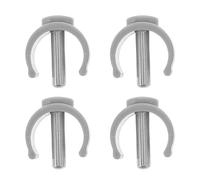 TOGEVAL Lot de 4 Clips de Fixation C pour Accessoires de Cannes de Marche en Abs et Acier, Verrouillage Sécurisé et Polyvalent pour Personnes Âgées et Handicapées