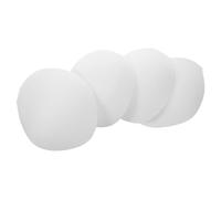 TOGEVAL Lot de 4 Coquilles de Protection en Mousse Perforée Forme U pour Sous-vêtements Masculins, Blanc, Léger et Respirant, Maintien Renforcé pour Natation et Sport, Coussinets
