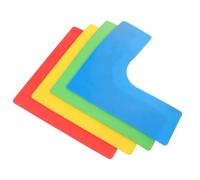 TOGEVAL Lot de 4 Marqueurs de Sol en PVC pour Entraînement Sportif Panneaux D’Angle Droit Légers et Compacts Aides Sportives Polyvalentes pour Tennis Football et Exercices D’Agilité