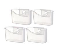 TOGEVAL Lot de 4 Mini Boîtes de Rangement Suspendues en Polypropylène Transparent pour Réfrigérateur Organiseurs Pratiques pour Sachets de Sauce Accessoire la Cuisine Polyvalent et