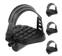 TOGEVAL Lot de 4 Pédales Antidérapantes 9/16 pour Vélo d'Appartement Larges et Ergonomiques Compatibles Home Trainer Accessoires de Fitness Intérieur pour Stabilité et Confort Lors de