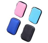 TOGEVAL Lot de 4 Pochettes Rectangulaires Multifonctions à Fermeture Éclair, en Silicone Résistant à l'usure, pour Rangement de Câbles, Pièces de Monnaie et Clés, Format Couleur Aléatoire