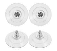 TOGEVAL Lot de 4 Ventouses en Pvc Transparent 85 Mm avec Vis et Écrou M8, Fixation Forte sans Trace pour Verre, Carrelage et Métal, Crochets de Rangement Pratiques pour Salle de Bain