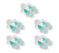 TOGEVAL Lot de 5 Clapets Anti-Retour en Plastique Vert pour Pompe Aquarium, Vanne Unidirectionnelle à Trois Voies 5 X 3,5 X 1,6 Cm, Accessoires Installation Aquarium, Compatibles
