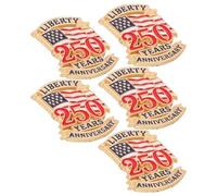 TOGEVAL Lot de 5 Épinglettes Drapeau Américain Alliage Robuste Commémoratif Unisexe Fête Nationale Memorial Day Broches pour Pulls Paquet Chapeaux 250e Anniversaire Usa