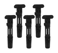 TOGEVAL Lot de 5 Guides D’Appui-tête en Plastique Noir, Tubes D’Insertion Réglables Mécanisme de Verrouillage pour Siège Auto, Accessoires de Maintien Tête Siège Voiture, Adaptation