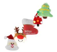 TOGEVAL Lot de 5 Jouets en Peluche de Noël pour Chat, Jouets à Mâcher Interactifs pour Chats D’intérieur, Peluches Thème Sapin, Renne, Père Noël et Botte Colorés, Divertissement
