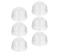 TOGEVAL Lot de 6 Bouchons en Plastique Blanc pour Tubes Externes de Cage à Hamster, Dimensions 6 X 6 X 4,5 Cm, Accessoires Compatibles pour Tunnels et Habitats de Petits Rongeurs,