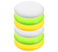 TOGEVAL Lot de 6 Disques de Golf pour Débutants - Grand Disque en PE Blanc, Jaune et Vert Marqueurs Mini Putter, Accessoires Golf Légers et Solide pour Entraînement en Plein Air