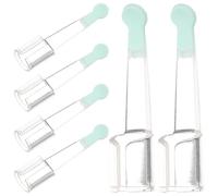 TOGEVAL Lot de 6 Embouts D'oreille Remplaçables pour Caméra Auriculaire, Cuillères à Cérumen Taille 3.0-3.9 Mm, Accessoires Sûrs et Pratiques pour Extraction Douce du Cérumen Adulte