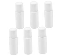 TOGEVAL Lot de 6 Flacons de Colle à Embout Éponge 30 Ml en Plastique Étanche pour Application Liquide, Format Portable, Usage Professionnel et Voyage, Bouchon Blanc