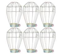 TOGEVAL Lot de 6 Grilles de Protection en Fer Anti-Brûlure pour Lampes Chauffantes de Reptiles Cage Métallique Résistante pour Habitat de Lézards Serpents et Poussins Protection