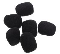 TOGEVAL Lot de 6 Mini Bonnette Anti-Vent pour Micro Fil, Protection Compacte en Mousse pour Micro Casque, Pare-Brise Résistant au Vent pour Enregistrements et Interviews